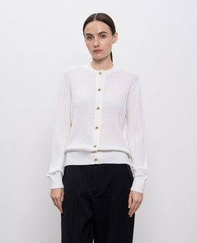 Bottega Veneta Білий кардиган з вовни 835337V5L70