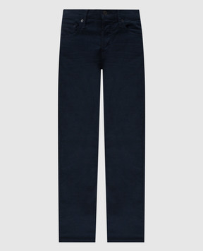 Tom Ford Синие вельветовые штаны слим с патчем логотипа DPS001DMC033F23
