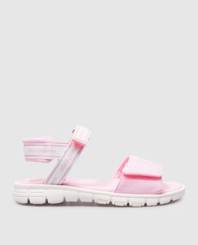 Dolce&Gabbana Детские розовые сандалии с вышивкой логотипа DG DA5061AY233