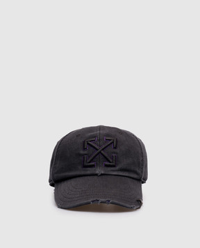 Off-White Черная кепка с логотипом Arrow OMLA049S25DEN002