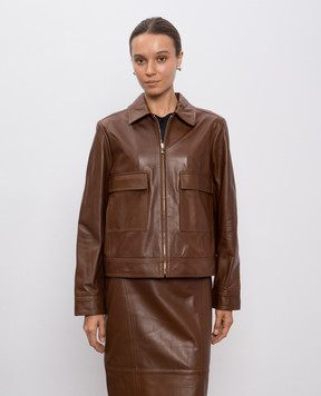 Max Mara Коричневая кожаная куртка NEPET NEPET