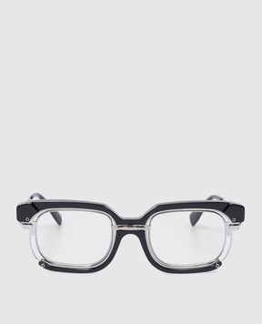 Kuboraum Чорна зі сріблястими вставками оправа для окулярів H91 KROH91SIBS0000OP