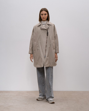 Brunello Cucinelli Бежевый плащ с цепочкой мониль MB5749664P