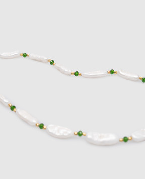 Shyla Белые бусы Bondi с позолотой 22 карат с бусинами BONDINECKLACE