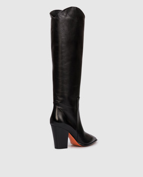 Santoni Чорні шкіряні чоботи WSWO59592HI3NHPE