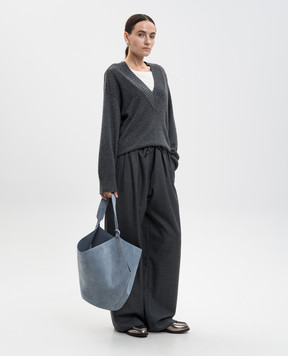 Loulou de Saison Сірі штани COVE з вовни COVELDS