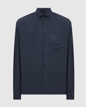 Cashmere&Whiskey Синя сорочка з льону 3319