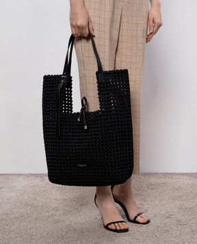 Gianni Chiarini Черная плетеная сумка-тоут AVA BS11568WVNG