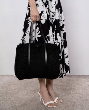 Gianni Chiarini Черный плетеный шопер VICTORIA BS11582SMCRH