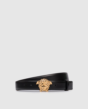 Versace Чорний шкіряний ремінь з емблемою Medusa DCU4747DVTP1