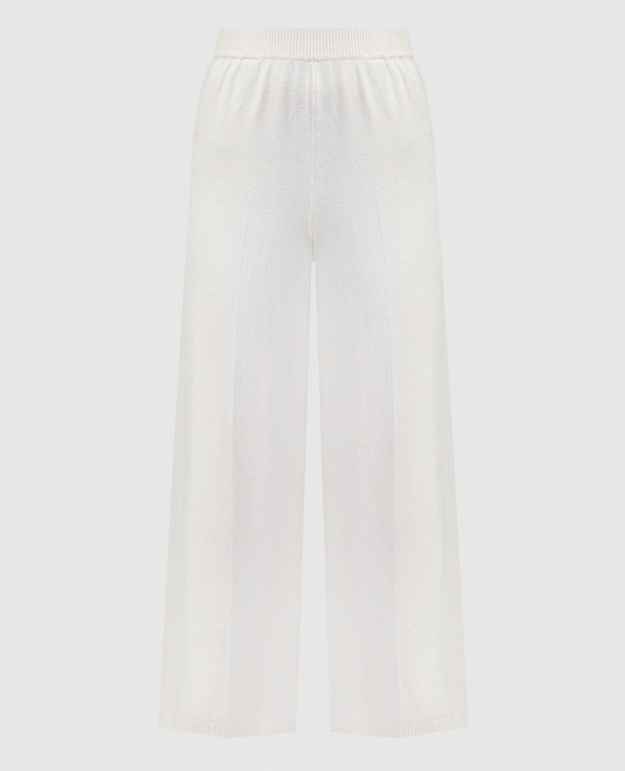White culottes with silk and cashmere