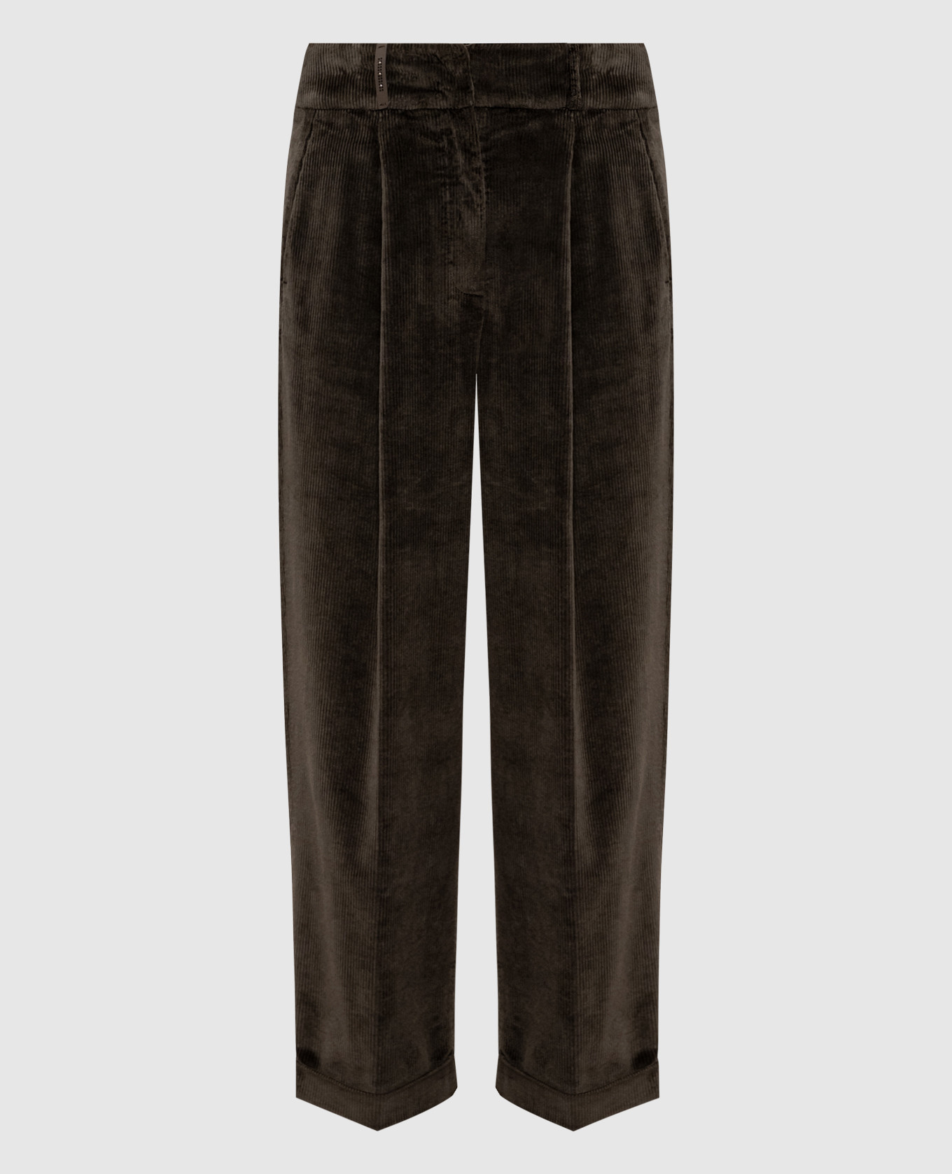 Вельветовые брюки цвета хаки