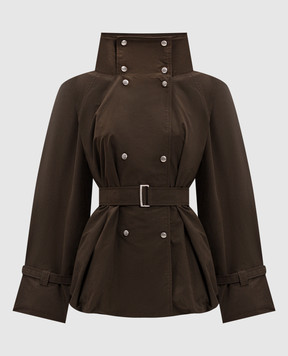 Magda Butrym Коричнева двобортна куртка JACKET01102425