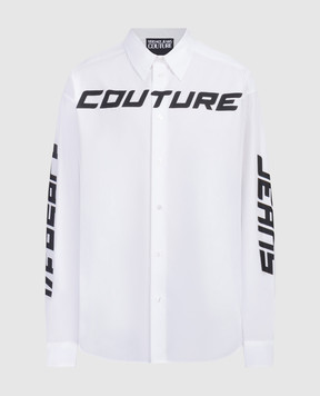 Versace Jeans Couture Белая рубашка с принтом логотипа 76GALY10N0132