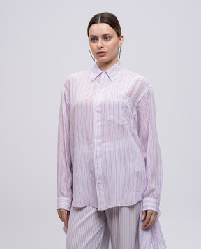 Alexander Wang Рожева блуза із шовку в смужку 1WC2251012