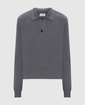 Brunello Cucinelli Сірий светр з ланцюжком моніль M19194705P