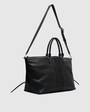 Serapian Синяя кожаная дорожная сумка с плетением SRCMOMTR707545C021