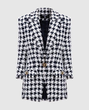 Balmain Твідовий жакет у візерунок EF1SE610XK69
