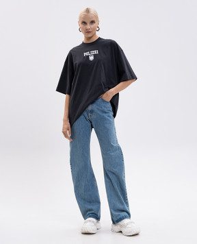 Vetements Сині джинси з патчем логотипа UH76DP400LB3w