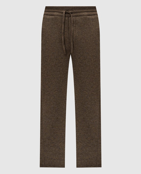 Loro Piana Брюки цвета хаки из кашемира FAO7049