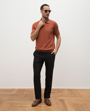 Stefano Ricci Черные брюки из льна и шерсти M1T5100152WL003L