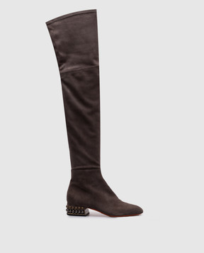 Santoni Серые замшевые ботфорты WSEM56706HIBSMBH