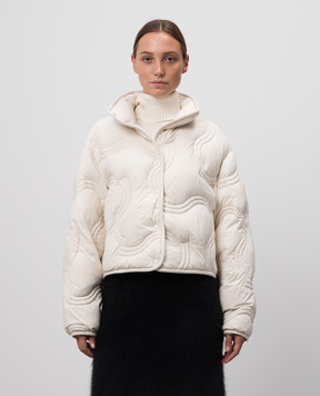 Moncler Белая пуховая куртка Beryl с нашивкой логотипа J20931A0004059815