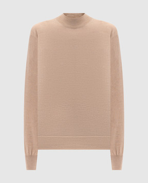 John Smedley Бежевий джемпер Amity з вовни мериноса AMITY