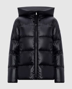 Moncler Чорна пухова куртка з нашивкою логотипа K20931A00068597YG