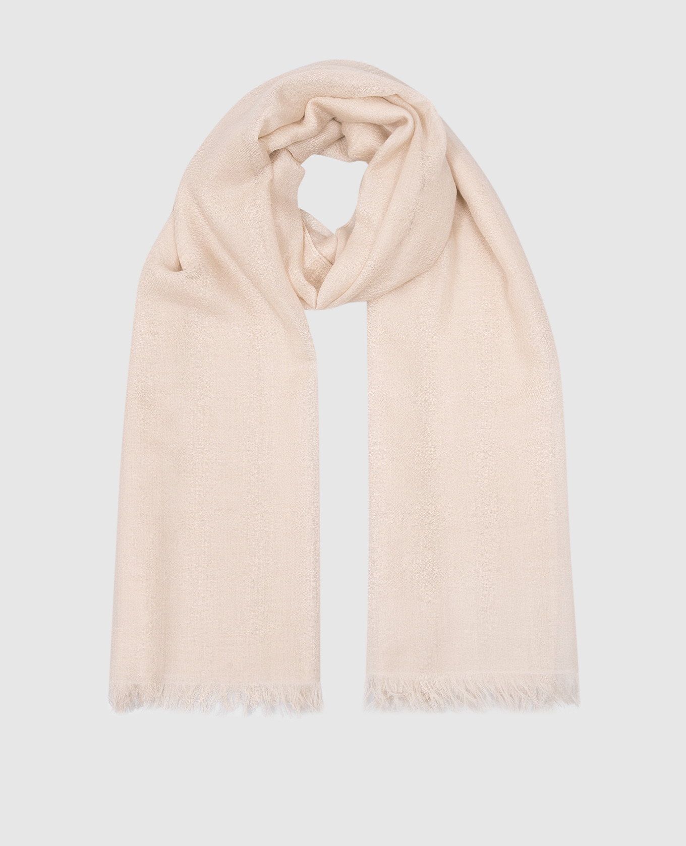 Beige stole made of cashmere and silk