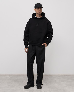 Trussardi Чорне худі з принтом логотипа G8038000022NMF505F02