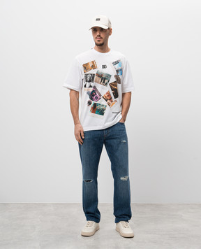 Dolce&Gabbana Біла футболка з принтом G8PN9TG7O4R