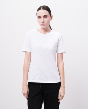 Twinset Біла футболка з вишивкою логотипа 251TP2072