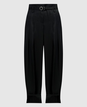 Jil Sander Черные брюки с шелком J02KA0214J65112