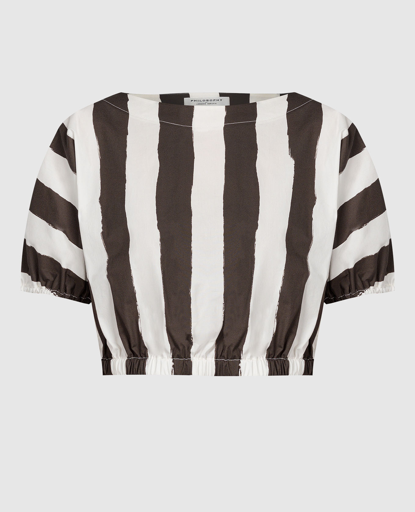 

Белая блуза в полоску, Белый, Блузы