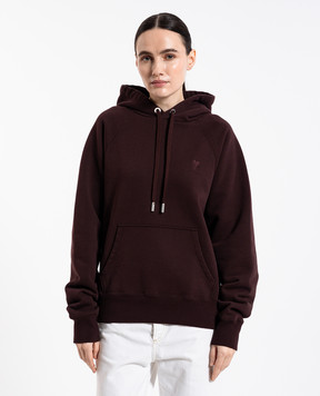 Ami Paris Бордове худі з логотипом USW274747
