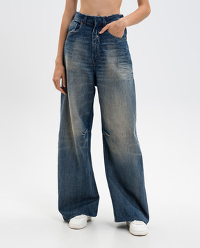 Maison Margiela MM6 Синие джинсы с эффектом потертости S52LA0266M30017