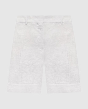 Jil Sander Белые шорты из льна с отворотами J02KA0333J60083