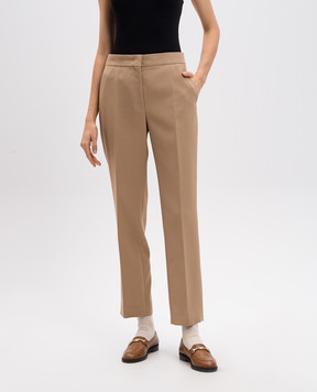 Jil Sander Бежевые чиносы из шерсти J02KA0304J40002