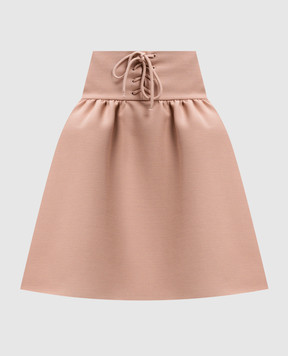 Christian Dior Розовая юбка мини из шерсти и шелка 111J35A1166