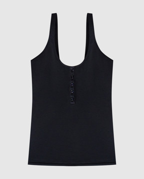 Tom Ford Черный топ с шелком в рубчик TSJ592JEX147