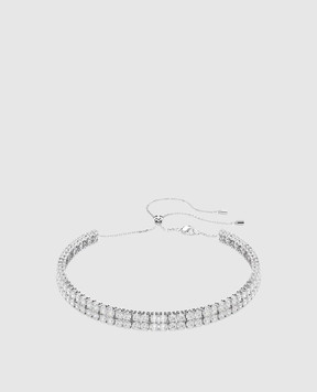 Swarovski Серебристый чокер Matrix с кристаллами 5708936