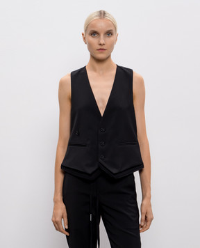 Ann Demeulemeester Черный жилет Janessa с шерстью B0013143FA646