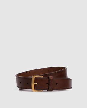Saint Laurent Коричневий шкіряний ремінь 806228AACU5