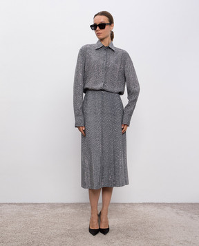 Ermanno Scervino Серая блуза с кристаллами D472K322CTZFY