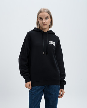 Off-White Черные худи с нашивкой логотипа Reg из кружева OWBB035F24FLE006