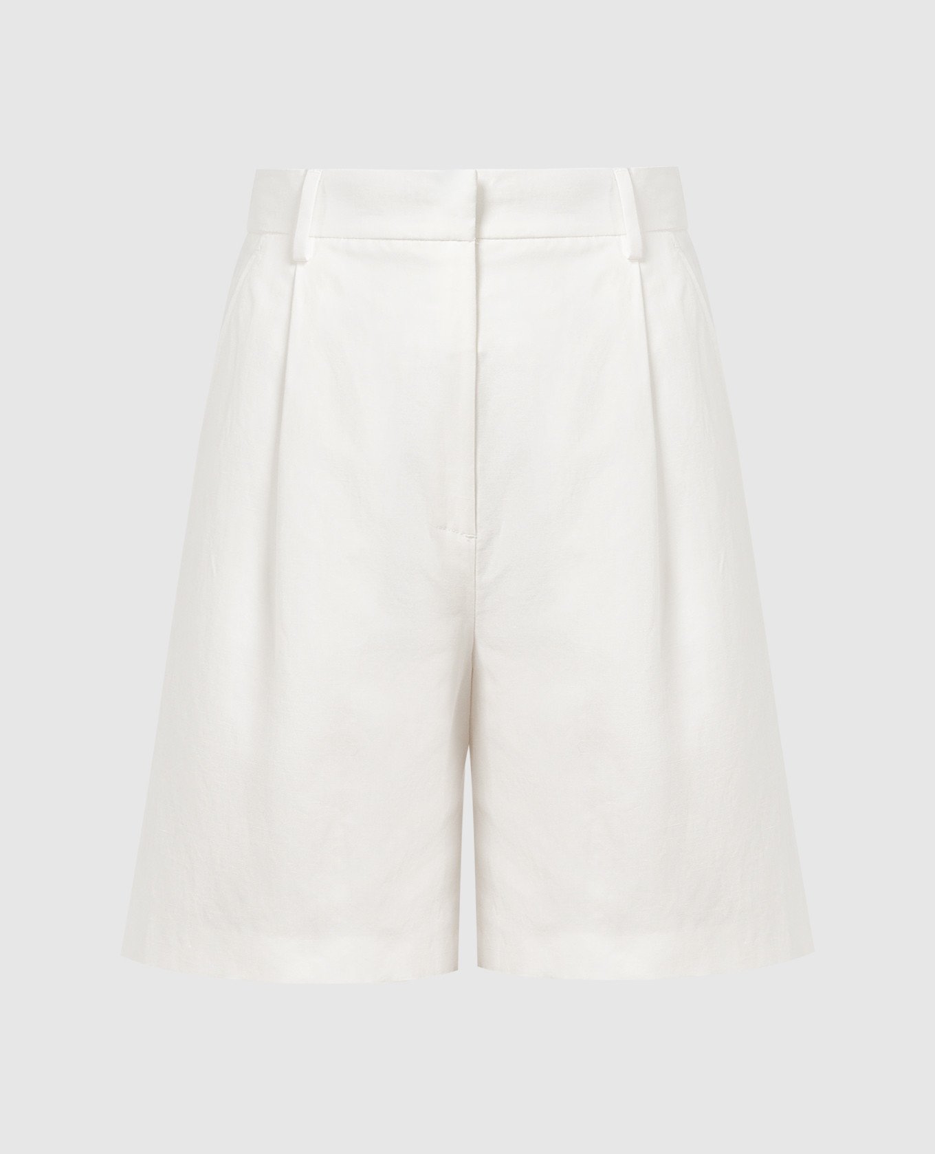 White Ecuba shorts with linen