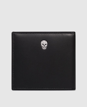 Alexander McQueen Черный кожаный портмоне с логотипом 8361471AAVB