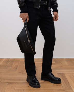 Tom Ford Черная кожаная поясная сумка CHIC с логотипом H0622LCL325S
