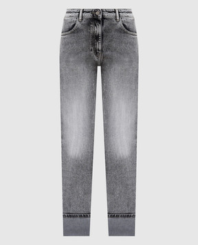 Twinset Серые джинсы с отворотами 252AP2430